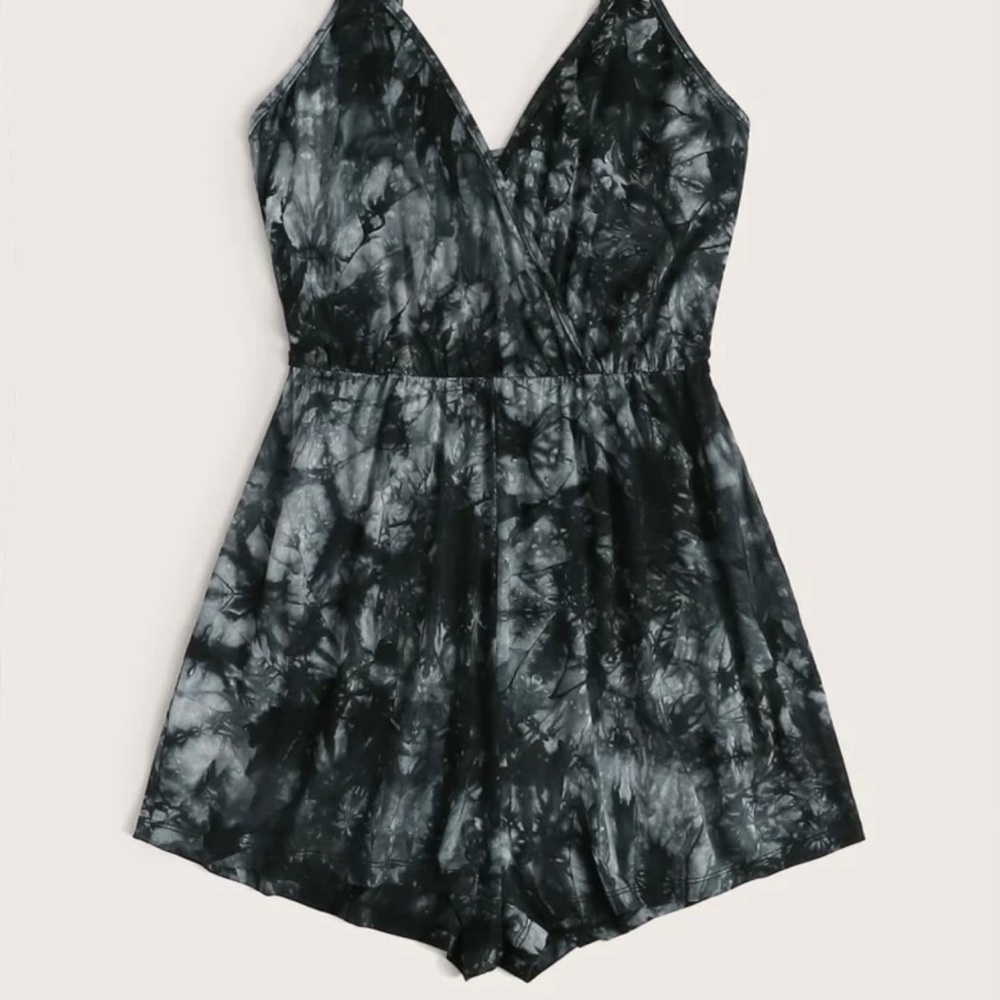 Low Neck Tie Dye Romper